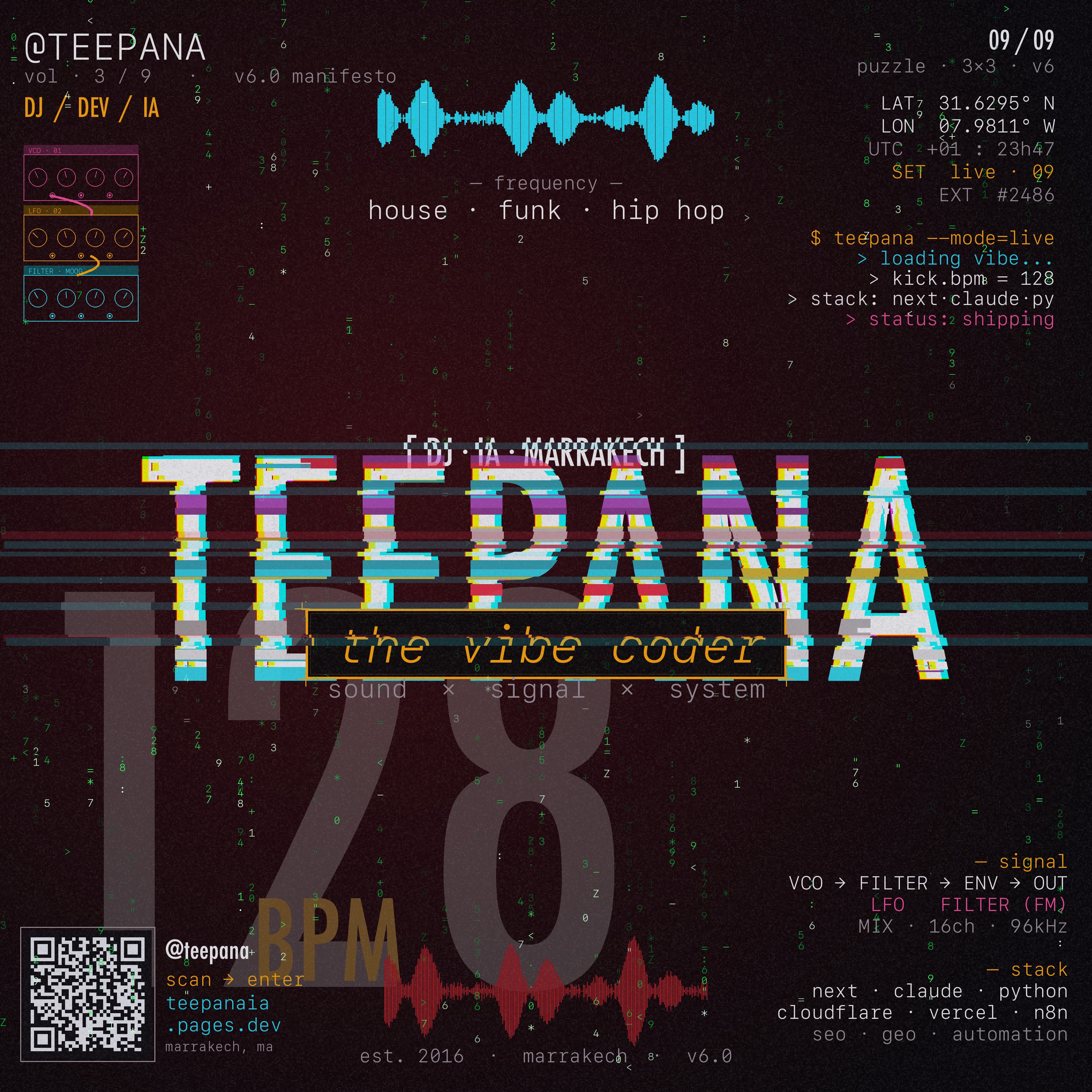 TEEPANA v6 puzzle grid preview 3x3